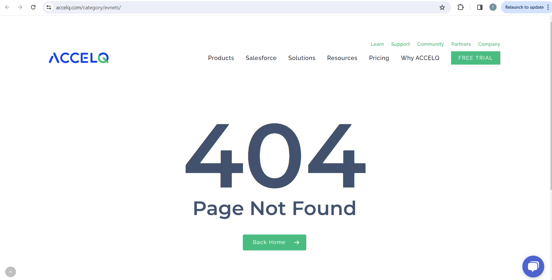 Ein 404-Fehler wird angezeigt, nachdem Sie auf den Link News geklickt haben