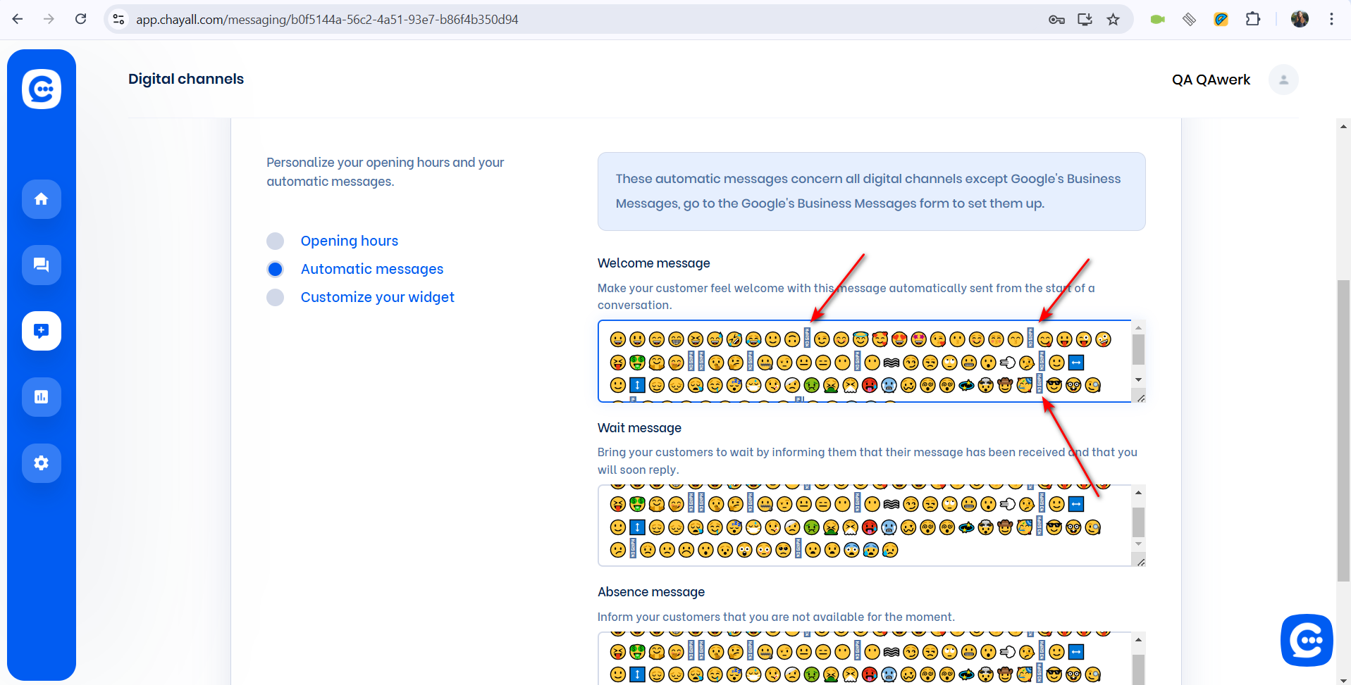 Nicht alle Standard-Emojis werden im Eingabefeld angezeigt