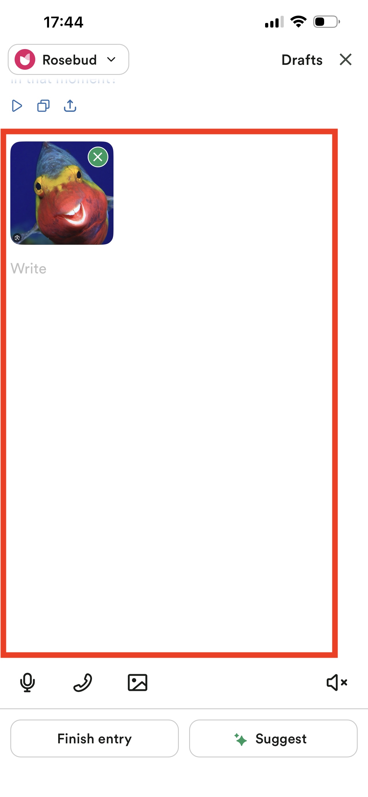 Die KI reagiert nicht auf das vom Benutzer gesendete Bild