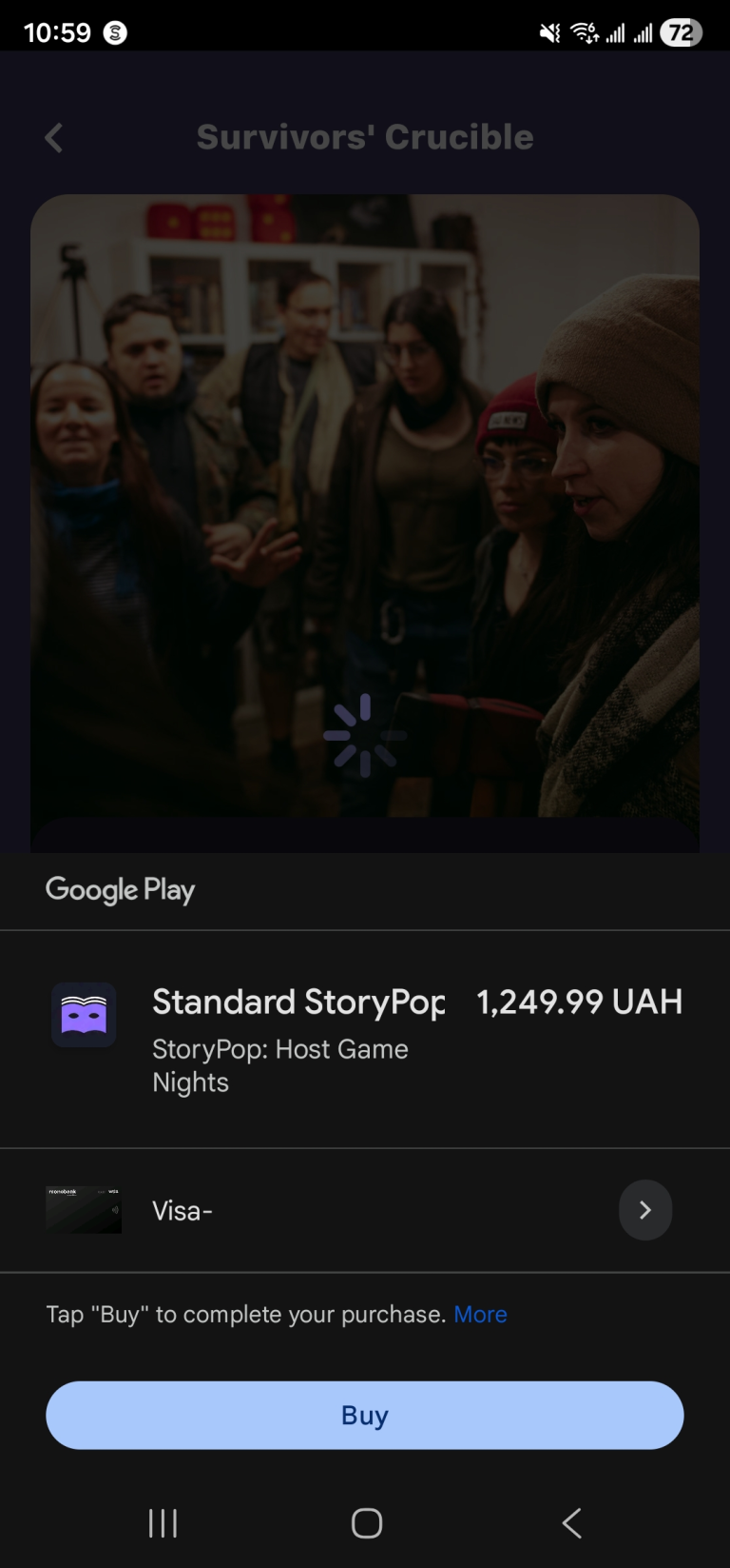 Bei der Überprüfung, ob der Benutzer ein Spiel im „StoryShop” kaufen kann, wurden keine Fehler gefunden