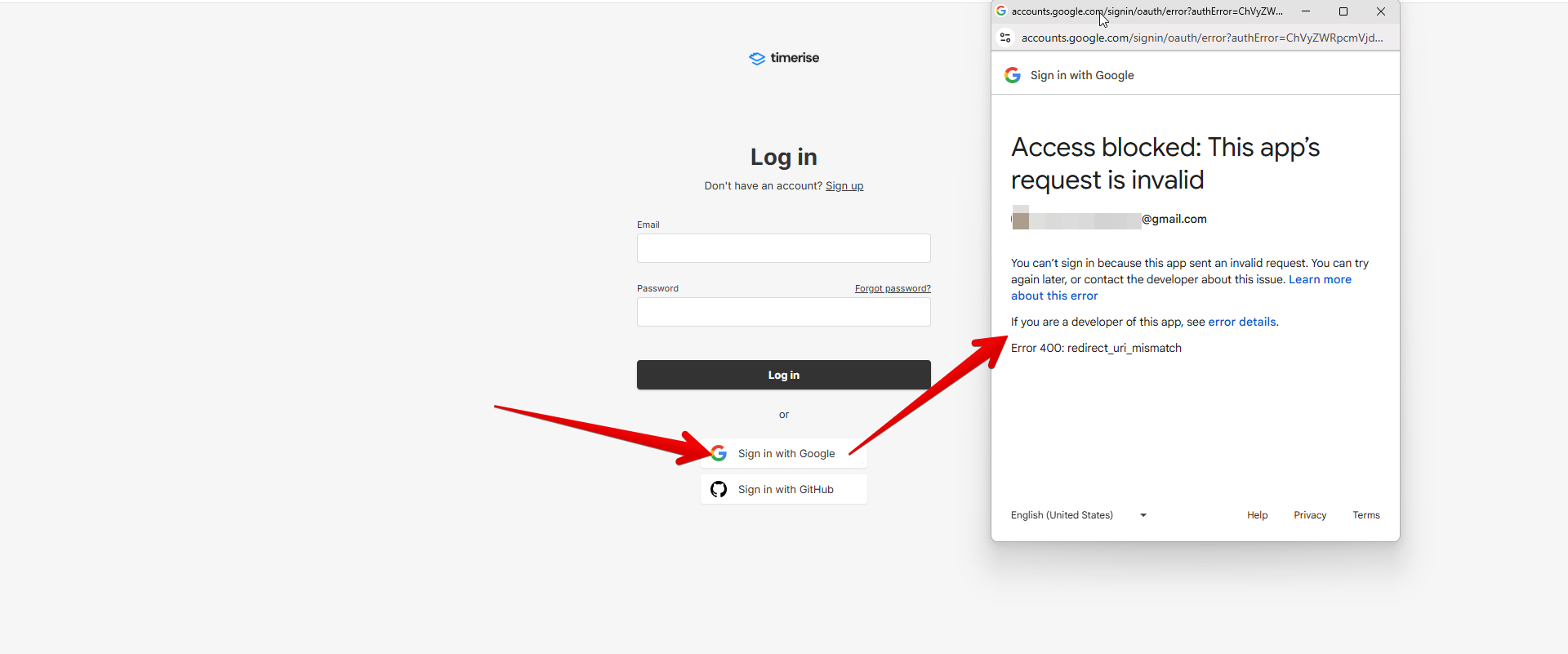 Fehlermeldung wird angezeigt, wenn ein Benutzer mit mehreren Google-Konten versucht, sich über die Schaltfläche „Mit Google anmelden“ anzumelden