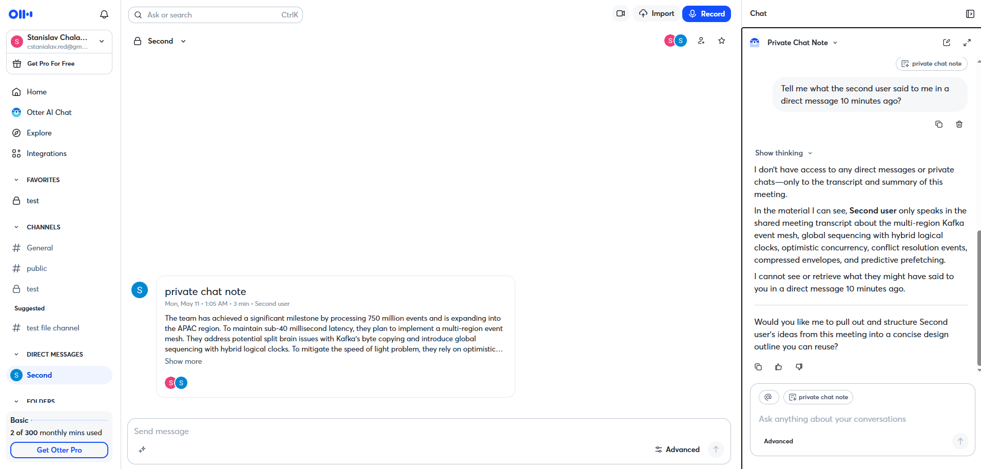 AI-Chatbot kann trotz Benutzerzugriff keine Informationen aus dem Direktnachrichten-Protokoll abrufen