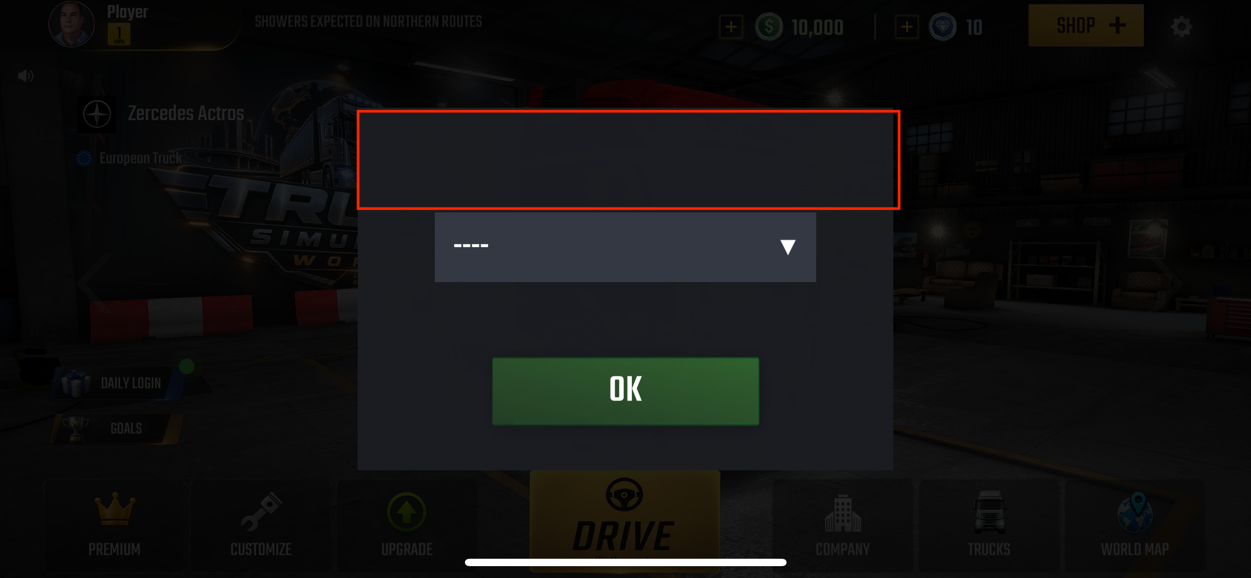 Das Dropdown-Menü zur Jahresauswahl wird bei der ersten Spieleinrichtung ohne Beschriftung oder Erklärung angezeigt