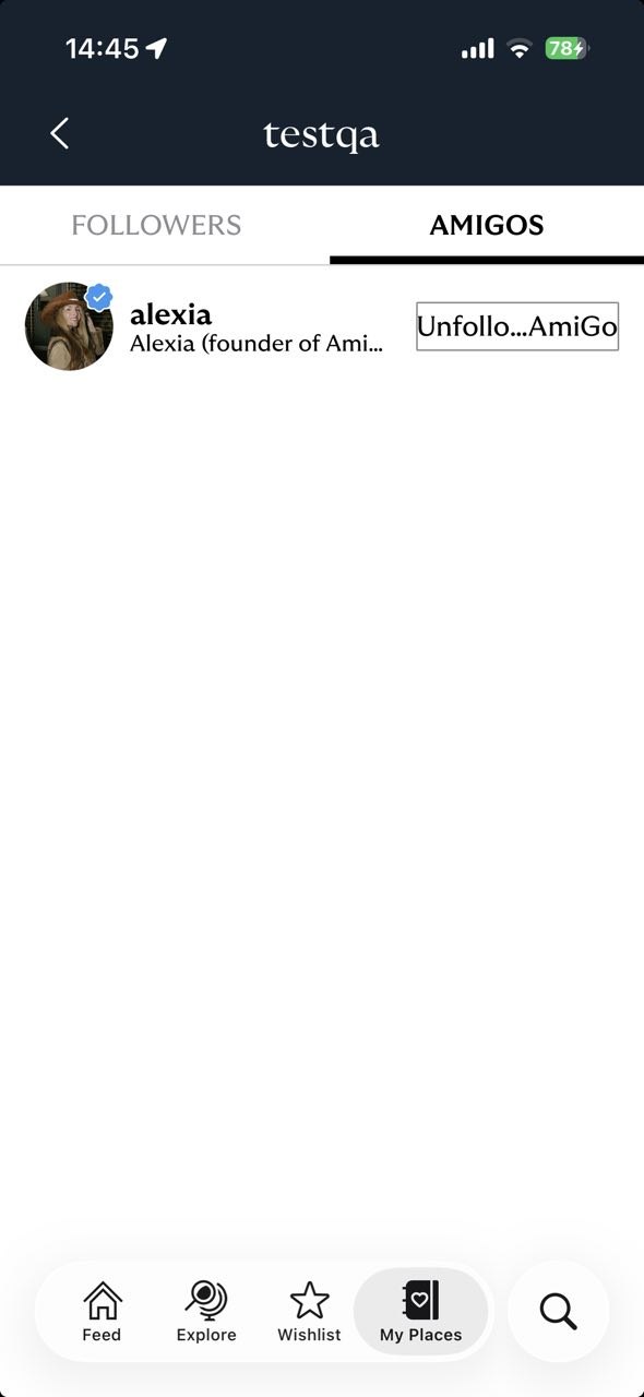 Der Text der Schaltfläche „Entfolgen“ wird auf dem Bildschirm „Freunde“ falsch angezeigt